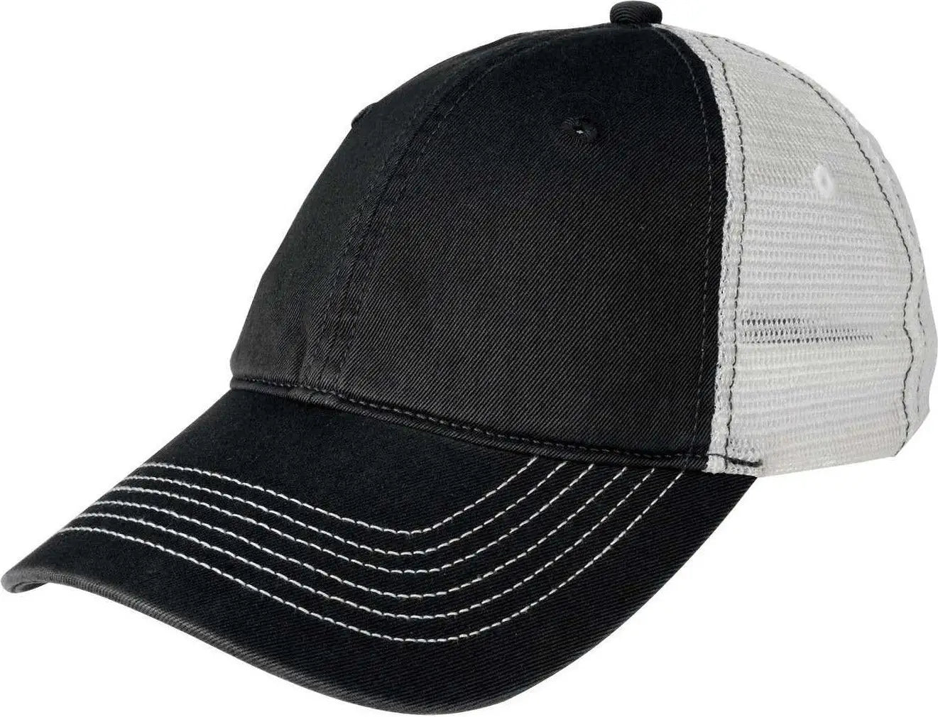 District DT607 Mesh Back Cap - Black White - Black White / One Size Fits Most