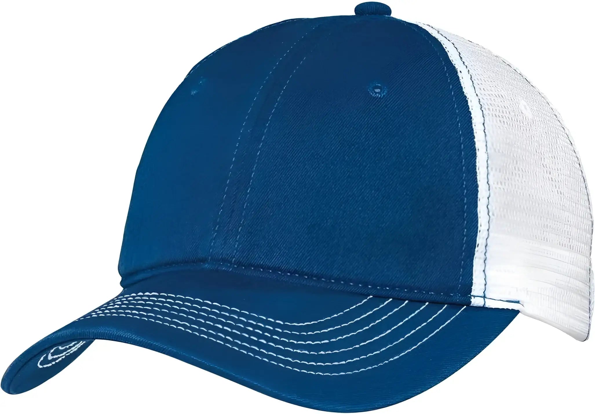 District DT607 Mesh Back Cap - Royal White - Royal White / One Size Fits Most