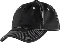 District DT612 Rip and Distressed Cap - Black Chrome - Black Dark Gray / One Size Fits Most