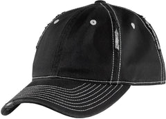 District DT612 Rip and Distressed Cap - Black Chrome - Black Dark Gray / One Size Fits Most