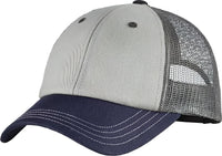 District DT616 Tri-Tone Mesh Back Cap DT616Chrome New Navy Charcoal - Navy Dark Gray / One Size Fits Most