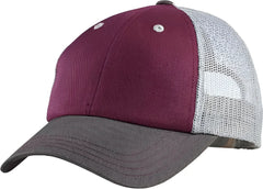 District DT616 Tri-Tone Mesh Back Cap DT616Maroon Charcoal Gray - Maroon Dark Gray / One Size Fits Most