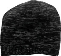District DT620 Spaced-Dyed Beanie DT620Black Charcoal - Black Dark Gray / One Size Fits Most