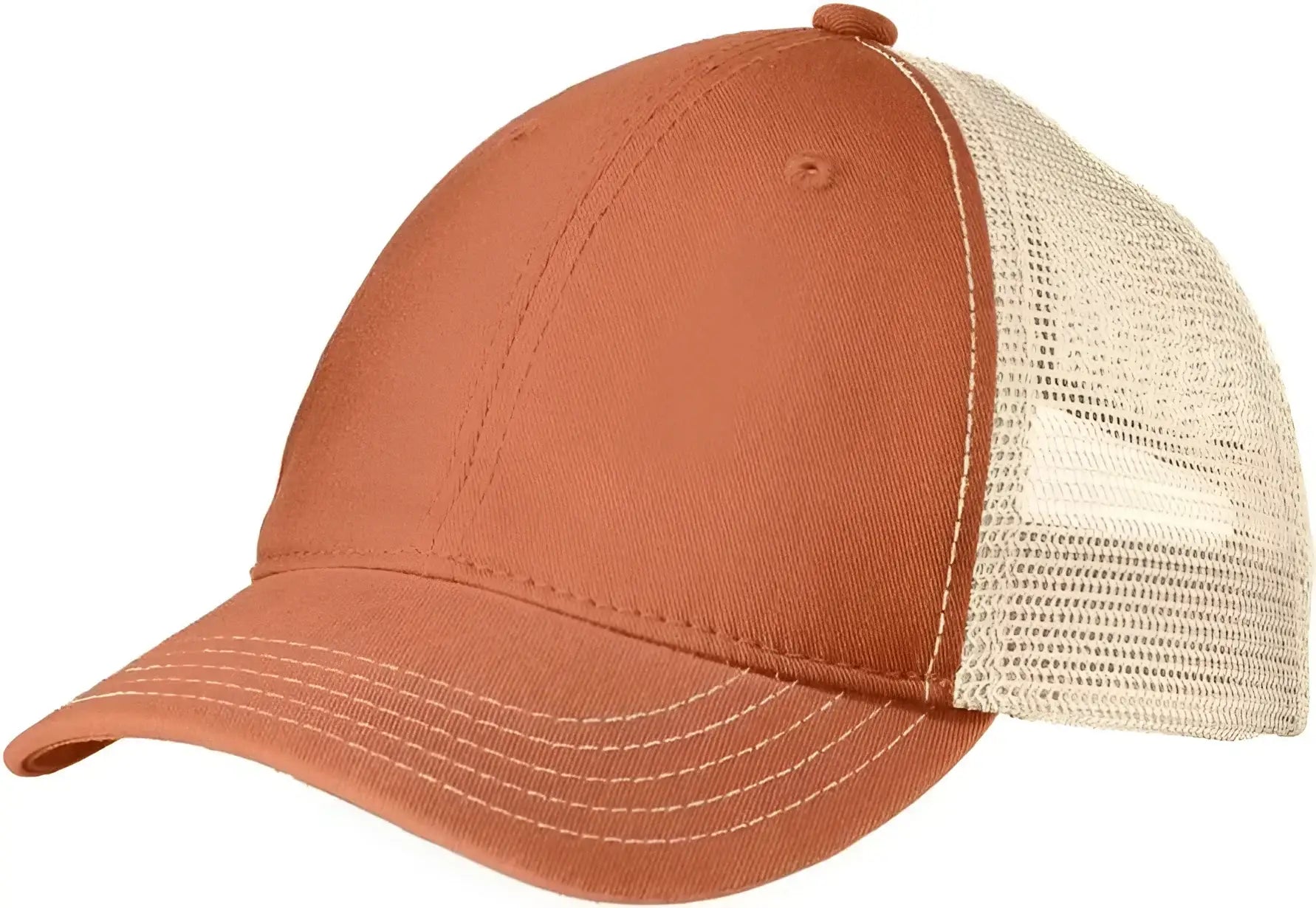 District DT630 Super Soft Mesh Back Cap - Burnt Orange Stone - Burnt Orange / One Size Fits Most