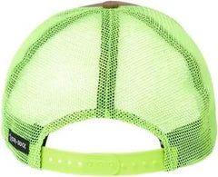 Dri Duck 3357 Hudson Brights Cap - Field Khaki Neon Yellow - Khaki Yellow / 6 5/8’’ - 7 3/8’’