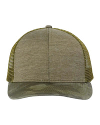DRI DUCK 3358 Pique Trucker Cap - Olive Camo - Olive / One Size Fits Most