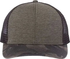 Dri Duck 3358 Pique Trucker Cap - Rock Camo - Multi-Colored / 6 5/8’’ - 7 3/8’’