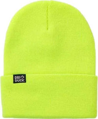 Dri Duck 3523 Coleman Cuffed Beanie - Neon Yellow - Yellow / One Size Fits Most