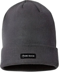 Dri Duck 3563 Commander Knit Beanie - Charcoal - Dark Gray / One Size Fits Most