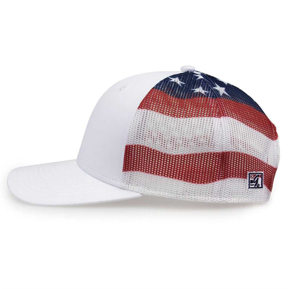 The Game GB452US USA Everyday Trucker Cap - White - HIT a Double - 7