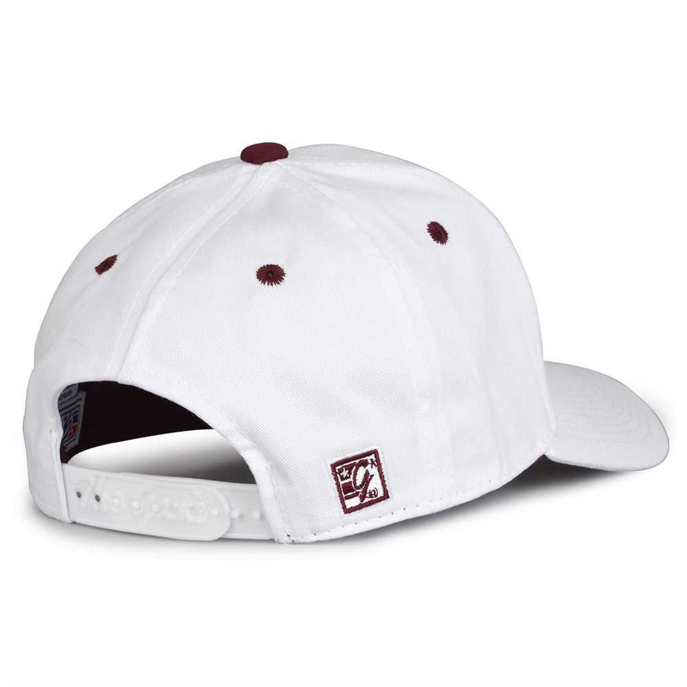 The Game GB2016 White Snapback Cotton Twill Cap - White Maroon | HIT a Double
