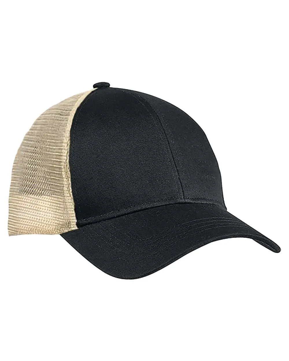 econscious EC7070 Eco Trucker Cap - Black Oyster - Black Ivory / One Size Fits Most