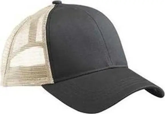 Econscious EC7070 Eco Trucker Organic Recycled Cap - Black Oyster - Black Ivory / One Size Fits Most