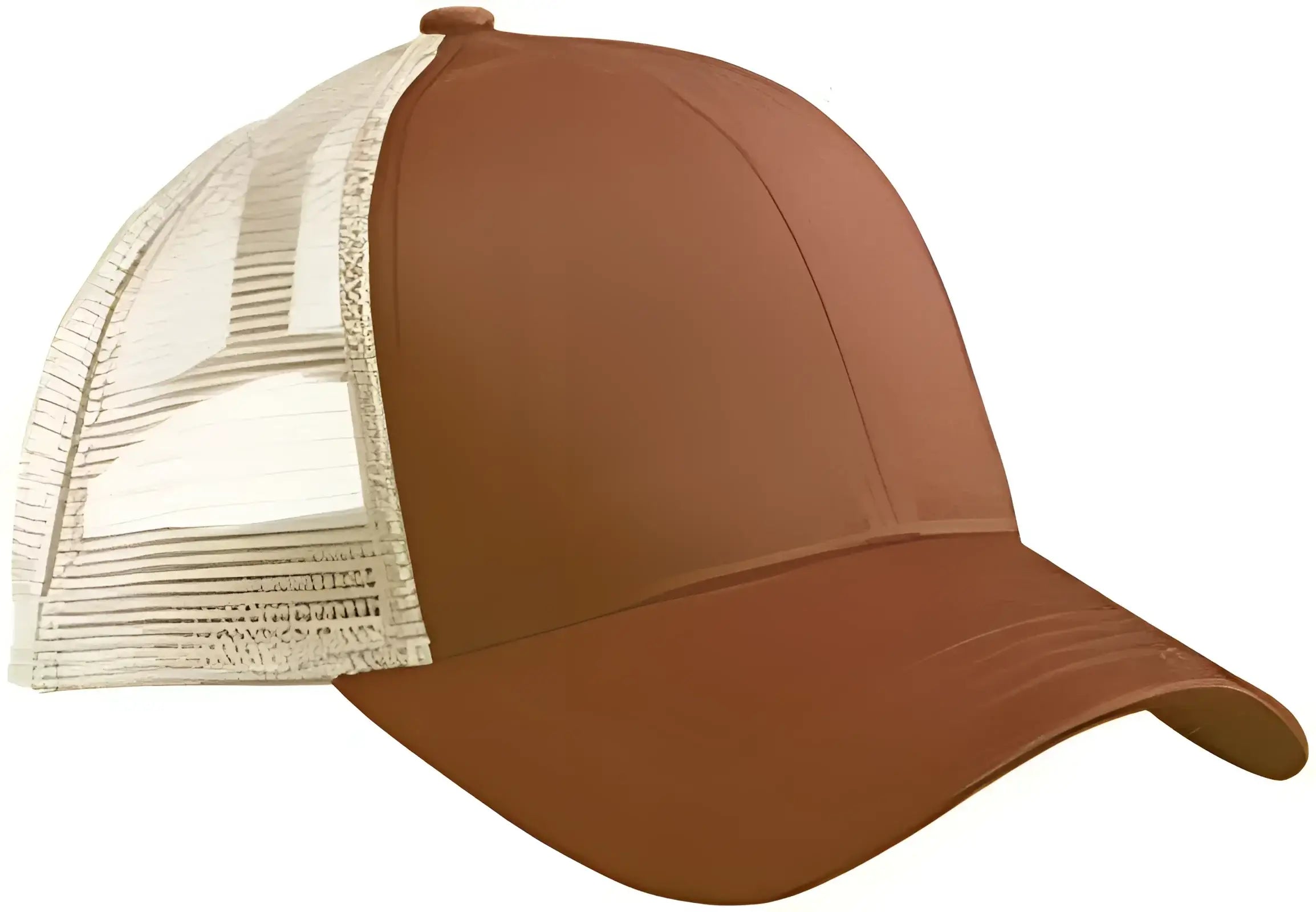 Econscious EC7070 Eco Trucker Organic Recycled Cap Leg Brwn Oyster Brown Ivory / One Size Fits Most