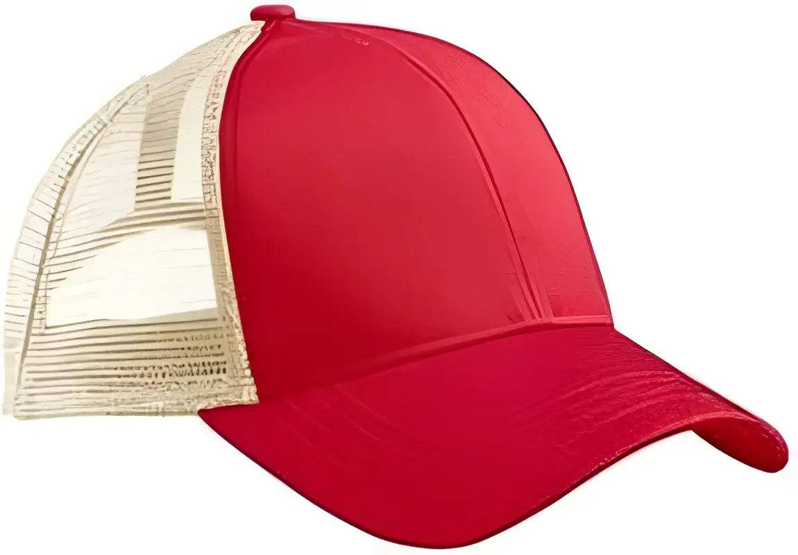 Econscious EC7070 Eco Trucker Organic Recycled Cap Red Oyster Red Ivory / One Size Fits Most