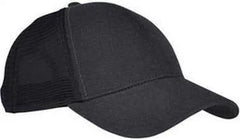 Econscious EC7093 Unisex Hemp Eco Trucker Recycled Polyester Mesh Cap - Black Black - Black / One Size Fits Most