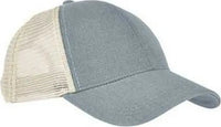 Econscious EC7093 Unisex Hemp Eco Trucker Recycled Polyester Mesh Cap Charcoal Oyster Dark Gray Ivory / One Size Fits