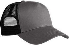 Econscious EC7094 5-Panel Organic Rpet Trucker Cap - Charcoal Black - Dark Gray Black / One Size Fits Most