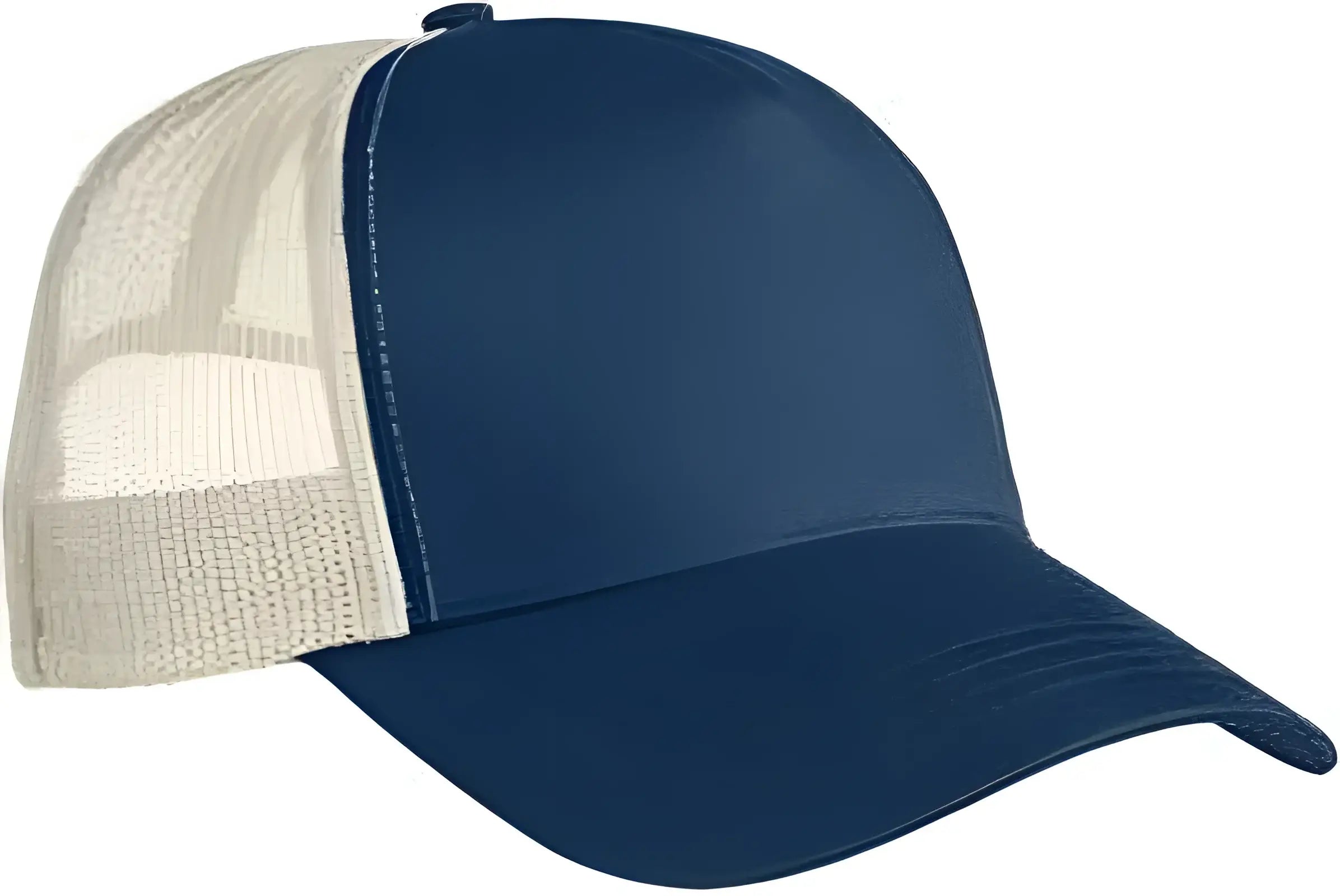Econscious EC7094 5 Panel Organic Rpet Trucker Cap Pacific Oyster Navy Ivory / One Size Fits Most