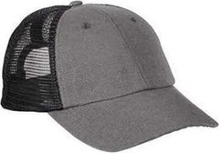Econscious EC7095 Hemp Washed Soft Mesh Trucker Cap - Charcoal Black - Dark Gray Black / One Size Fits Most