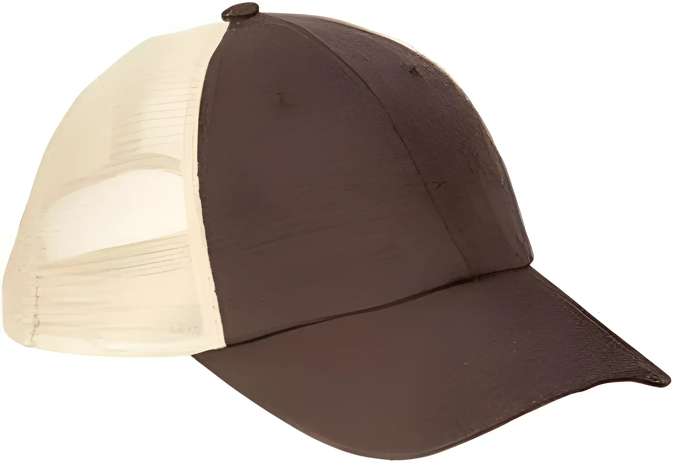 Econscious EC7095 Hemp Washed Soft Mesh Trucker Cap Earth Oyster Brown Ivory / One Size Fits Most