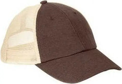 Econscious EC7095 Hemp Washed Soft Mesh Trucker Cap - Earth Oyster - Brown Ivory / One Size Fits Most