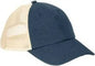 Econscious EC7095 Hemp Washed Soft Mesh Trucker Cap - Navy Oyster - Navy Ivory / One Size Fits Most