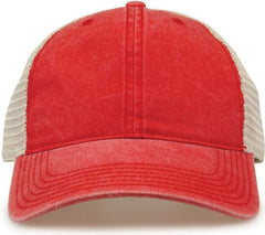 The Game GB460 Pigment Dyed Twill & Soft Trucker Cap - Red Sand | HIT a Double
