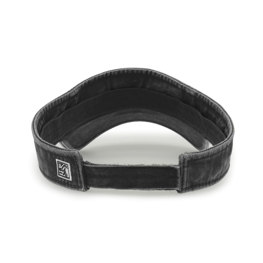 The Game GB466 Pigment Dyed Twill Visor - Black - HIT a Double - 5