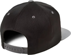 Flexfit 110 Flat Bill Snapback Cap - Black Gray - Black Gray / 6 7/8’’ - 7 1/2’’