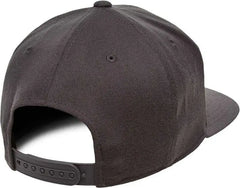 Flexfit 110 Flat Bill Snapback Cap - Dark Gray - Dark Gray / 6 7/8’’ - 7 1/2’’