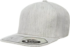 Flexfit 110 Flat Bill Snapback Cap Heather Gray Gray / 6 7/8’’ 7 1/2’’