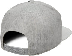 Flexfit 110 Flat Bill Snapback Cap Heather Gray Gray / 6 7/8’’ 7 1/2’’