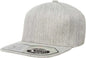 Flexfit 110 Flat Bill Snapback Cap - Heather Gray - Gray / 6 7/8’’ - 7 1/2’’
