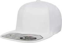 Flexfit 110 Flat Bill Snapback Cap - White - White / 6 7/8’’ - 7 1/2’’