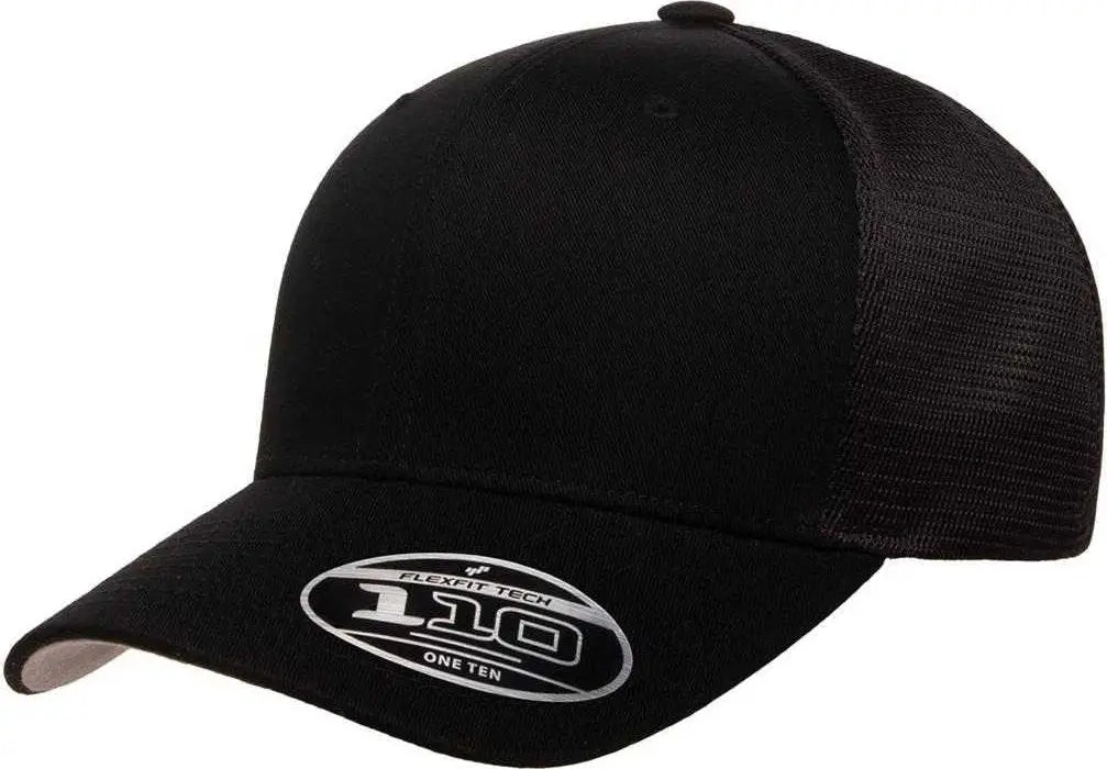 Flexfit 110 Mesh-Back Cap - Black - Black / 6 7/8’’ - 7 1/2’’
