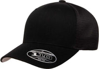 Flexfit 110 Mesh-Back Cap - Black - Black / 6 7/8’’ - 7 1/2’’
