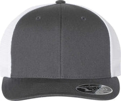 Flexfit 110 Mesh-Back Cap - Charcoal White - Dark Gray White / 6 7/8’’ - 7 1/2’’