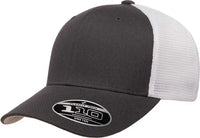 Flexfit 110 Mesh-Back Cap - Charcoal White - Dark Gray White / 6 7/8’’ - 7 1/2’’