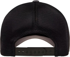 Flexfit 110 Mesh-Back Cap - Melange Charcoal Black - Dark Gray Black / 6 7/8’’ - 7 1/2’’