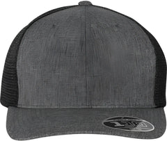 Flexfit 110 Mesh-Back Cap - Melange Charcoal Black - Dark Gray Black / 6 7/8’’ - 7 1/2’’