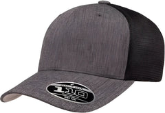Flexfit 110 Mesh-Back Cap - Melange Charcoal Black - Dark Gray Black / 6 7/8’’ - 7 1/2’’