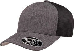 Flexfit 110 Mesh-Back Cap - Melange Charcoal Black - Dark Gray Black / 6 7/8’’ - 7 1/2’’