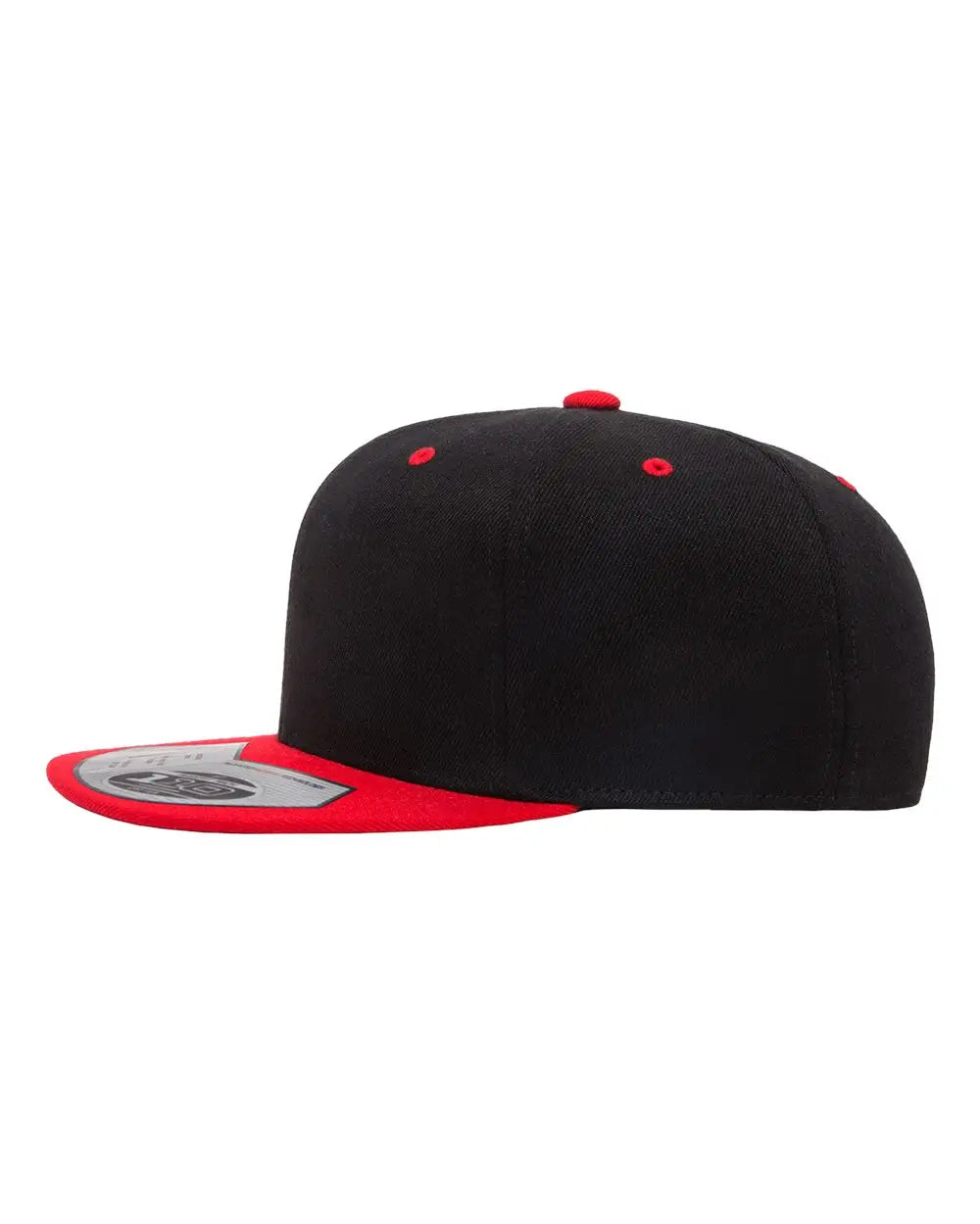 Flexfit 110F 110® Snapback Cap - Black Red - Black Red / One Size Fits Most