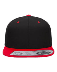 Flexfit 110F 110® Snapback Cap - Black Red - Black Red / One Size Fits Most