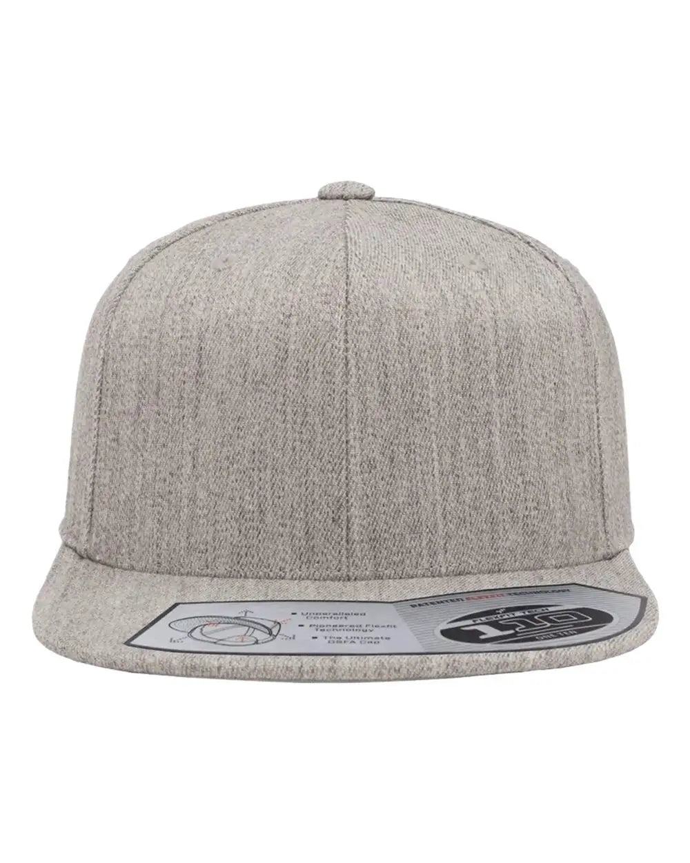 Flexfit 110F 110® Snapback Cap - Heather Grey - Gray / One Size Fits Most