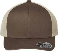 Flexfit 110M 110 Mesh-Back Cap - Brown Khaki - Brown Khaki / One Size Fits Most