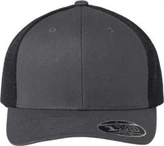 Flexfit 110M 110 Mesh Back Cap Charcoal Black Dark Gray Black / One Size Fits Most