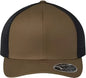 Flexfit 110M 110 Mesh Back Cap Coyote Brown Black Brown Black / One Size Fits Most