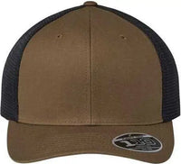 Flexfit 110M 110 Mesh-Back Cap - Coyote Brown Black - Brown Black / One Size Fits Most